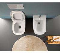 Globo Stockholm cuvette de wc suspendue sans bride blanc LAS04.BI