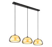 Lampe suspendue lampe de salon lampe suspendue plafonnier verre couleur fumée 3 lampes