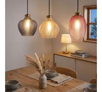 Globo Suspension Lampe Plafond Salle à Manger 3 Lumières Longueur 90 cm