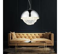 Globo Suspension LED Cristal Chrom Plafonnier 40x40x120 cm, 1-3 Lumières