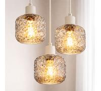 Globo Suspension Pendentif Lampe Salle À Manger Cuisine Verre Fumé LED 120 cm