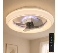 Globo Ventilateur Plafond 3 Lames Avec Lumière LED Dimmable CCT 48 cm Blanc