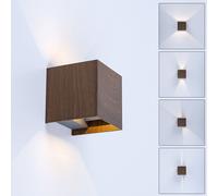 Globo Wandleuchte Extérieure Murale Style Bois 2 Luminaires LED 10 cm
