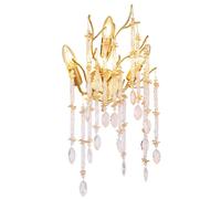 Globo Wandleuchte Wandlampe Salon Chambre 3 L-T noir Gold Cristal Métal H 50 cm