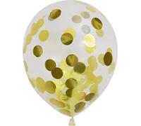 Globos Payaso - Confetti - Ballons, métalliques, anniversaire de mariage Pack de 6 SG36037 (taille unique) (Or)
