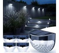 GloBrite Lampes Solaires Extérieur, Lot de 4 - Spots Solaires Étanches Sans Fil avec Capteur Crépusculaire du Crépuscule à l’Aube, Éclairage Extérieur pour Allée, Jardin, Patio, Terrasse et Clôture