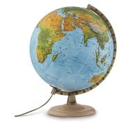 Globus Atmosphere Classic, éclairé, diamètre 30 cm, socle en bois de hêtre