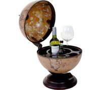 Globus Bar de table HWC-T873, Minibar de table, Globe pour 3 bouteilles MVG
