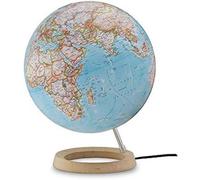 Globus Neon Classic, 30 cm, éclairé, en érable/aluminium