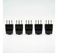 gloca 5x Spina Volante 16A 2P+T Nera Maschio Standard Italiano 250V