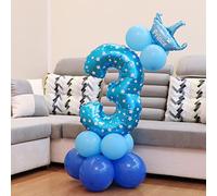 GLOGLOW Ballon Numéro Rose 3 32 Pouces en Aluminium, Ballon d'Anniversaire, Couleur Vive, Grande Taille, Décor Accrocheur, pour Fête, Anniversaire, Mariage, Remise de Diplôme, Baby Shower (Numéro