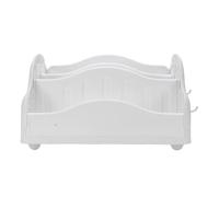 GLOGLOW Bibliothèque pour Enfants, Bibliothèque à 3 Niveaux avec Finition Arrondie sans Bavure, Présentoir de Livres et Rangement pour Chambre à Coucher, Salle de Classe, Salle de Jeux, Blanc Crème