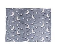 GLOGLOW Couverture Polaire Lumineuse, Douce et Moelleuse en Polyester pour Lit, canapé et Sofa avec Effet Phosphorescent, Utilisation Toutes Saisons (Bleu grisâtre)