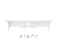 GLOGLOW Étagère Murale Creuse en Forme d'amour, Panneau en Bois et Plastique en PVC, Organisateur Mignon en Forme de Cœur, Décoration Peu Encombrante pour Salon et Chambre à Coucher, 23,2 X 3,9 X