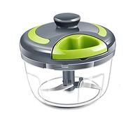 GLOGLOW Hachoir à Ail Manuel, Mini Broyeur Portatif avec Lame en Acier Inoxydable ABS de qualité Alimentaire pour Hacher L'ail, les Légumes, les Herbes, les Noix, 500 Ml, 4,7 X 4,7 X 3,9