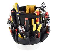 GLOGLOW Organisateur D'Outils de Jardinage, Sac Seau pour Outils de Jardin avec 56 Poches pour Transporter Vos Outils et Fournitures de Jardin (Noir)