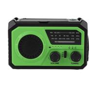 GLOGLOW Radio Météo d'urgence NOAA AM/FM Portable avec Batterie Externe 16000 MAh, Chargeur Solaire à Manivelle, Lampe Torche et Boussole pour la Survie en Extérieur et la Préparation