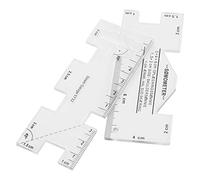 GLOGLOW Règle de 2 Pièces Règle de Modèle de Quilting de Couture de Coupe 10x4 Cm avec échelle Transparente Qui Ne Se Décolore Pas pour la Couture de Dessin de Mesure