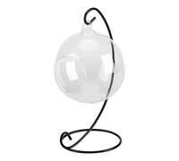 GLOGLOW Vase en Verre Suspendu, Grand Design en Forme de Boule de Terrarium, Décoration Intérieure et Extérieure élégante pour Plantes Aériennes et Plantes Succulentes, Verre Borosilicate avec Cadre