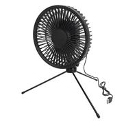 GLOGLOW Ventilateur de Camping Solaire, Ventilateurs de Camping, Ventilateur de Refroidissement avec Panneau Solaire 10 W, Flux d'air à 2 Vitesses, Trépied Réglable pour Pique-niques, Voyages,