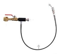 Glomc Adaptateur de gaz fileté M11 avec tube à ressort complet de 61 cm, connexion rapide Cga320 W21.8, valve marche/arrêt de 5 000 psi pour gonflage de machine à soda (B)