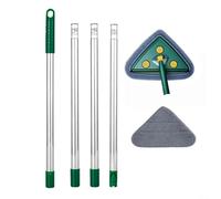 Glomc Balai triangulaire pour murs et plafonds, balai triangulaire avec coussinets en microfibre chenille pour fenêtres, sols et plinthes pour un nettoyage polyvalent des coins (A)