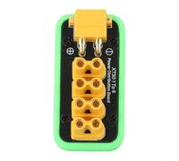 Glomc Carte de distribution d'énergie 30 A pour Xt30 4 canaux pour voitures télécommandées, bateaux, sous-marins et projets électroniques de bricolage, boîtier en plastique vert jaune (A)