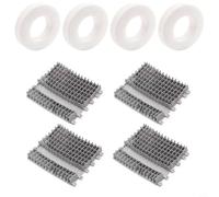 Glomc Lot de 4 brosses d'escalade et anneaux pour nettoyeur de piscine Dolphin 6101656-R4 6101611-R4 pour Triton Plus Dx5 Plus M400, PVC pour construction en TPU pour amélioration (8 pièces)