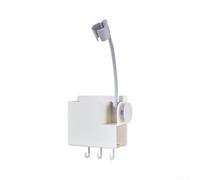 Glomc Support de sèche-cheveux mural avec tuyau réglable et serrure de câble en ABS, pliable pour un rangement peu encombrant à la maison ou au salon