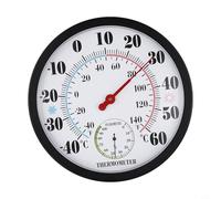 Glomc Thermomètre d'extérieur résistant aux intempéries, thermomètre intérieur et extérieur de 25,4 cm grand écran pour une lecture facile de la température et de l'humidité dans différents paramètres