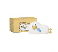 Glomc Veilleuse USB rechargeable en silicone avec modes colorés et minuterie de 30 minutes, design mignon en forme de canard, couleur arc-en-ciel, batterie 1200 mAh pour chambre à coucher, chambre