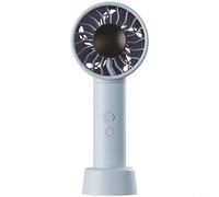 Glomc Ventilateur oscillant portable avec 100 niveaux de vitesse - Batterie rechargeable USB 4500 mAh - Support amovible - Affichage numérique - Pour bureau, voyage, extérieur - Bleu