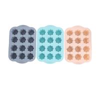 Glomora 3 pièces Canele moule moule à gâteau Silicone 12 cavité antiadhésive Canele plat de cuisson pour pain Muffin Cupcake