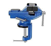 Glomora Étau d'établi 70 mm, étau de table en acier allié de fer, force de serrage de 300 kg avec patin antidérapant pour atelier de menuiserie, bleu