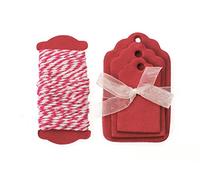 GLOREX 6 1222 655 Étiquettes en Papier, Rouge, 8,5 x 12 x 0,5 cm