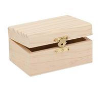 GLOREX 6 1682 201 Bois Coffret en pin, rectangulaire, FSC Mix, 11,5 x 8 x 6 cm, Naturel