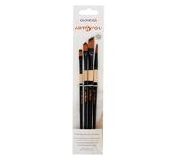 GLOREX 6 1825 033 - Pinceaux en poils synthétiques, lot de 4 pinceaux, tailles: 6, 8,10,12
