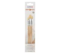 GLOREX 6 1825 041 - Pinceaux en poils naturels, lot de 3 pinceaux plats, tailles: 4, 8, 12