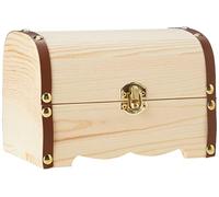 Glorex 6 2003 280 Coffre à trésor en bois, FSC Mix, Bois, naturel, 18 x 13 x 12,5 cm