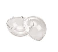 Glorex 6 3500 005 Boule en Plastique divisible, transparente, 12 x 12 x 12 cm