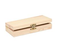GLOREX Boîte en bois naturel, 17,5 x 7,5 x 3,5 cm