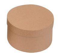 GLOREX boîte Ronde en Carton, Naturel, 8 x 8 x 4,5 cm
