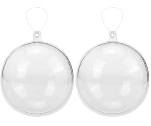 Glorex GmbH GLOREX Boule en Plastique Divisible, Transparent, 16 x 16 x 16 cm (Lot de 2)