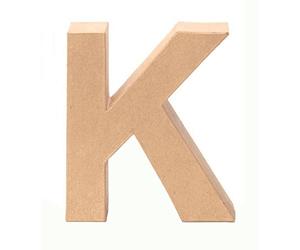 Glorex GmbH GLOREX Lettre K en carton, naturel, 17,5 x 5,5 cm