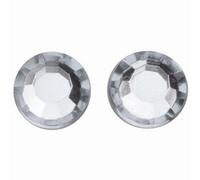 Glorex GmbH GLOREX Stickers diamant rond 6 mm, Crystal, autocollant, plastique, argent, 120pcs