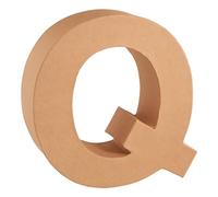 GLOREX GmbH Lettre Q en Carton, Naturel, 17,5 x 5,5 cm