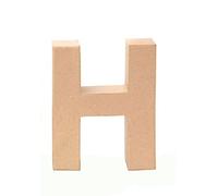 Glorex Lettre H en Carton 17,5X5,5cm, Naturel