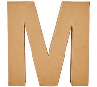 Glorex Lettre M en Carton 17,5X5,5cm, Naturel