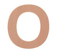 GLOREX Lettre O 6 cm, Bois, Naturel, 12 x 8,5 x 0,5 cm