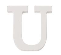 GLOREX Lettre U MDF 5,5 x 0,9 cm 1pce, bois, blanc, 5,5 x 5,5 x 1 cm